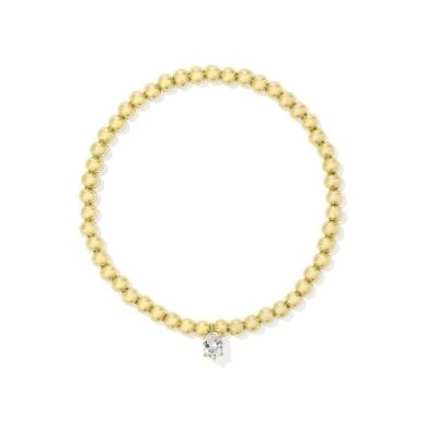 Kendra Scott Cailin Stretch Bracelet in Gold White Crystal