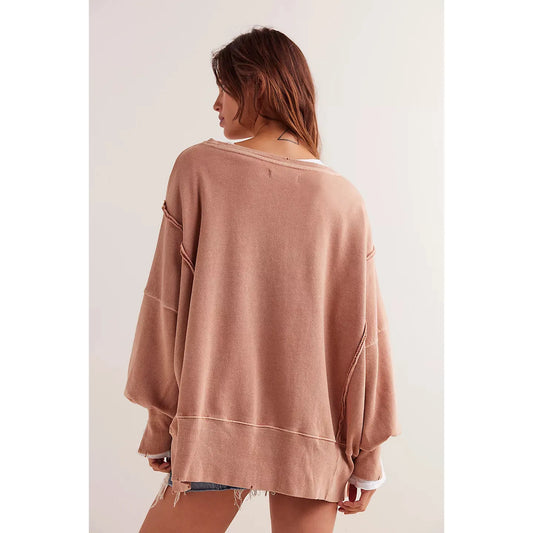 Free People We The Free Graphic Camden Pullover in Mirrored Horses