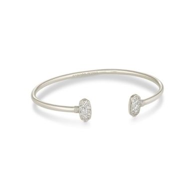 Kendra Scott Emilie Cuff Bracelet in Silver Platinum Drusy