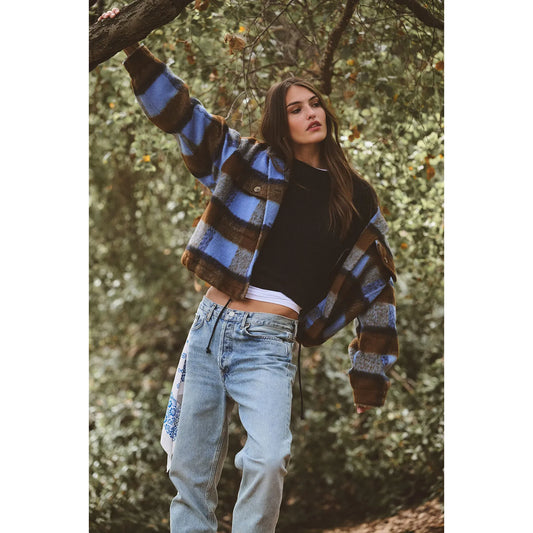 Velvet by Graham & Spencer Aubrey Brushed Plaid Jacket