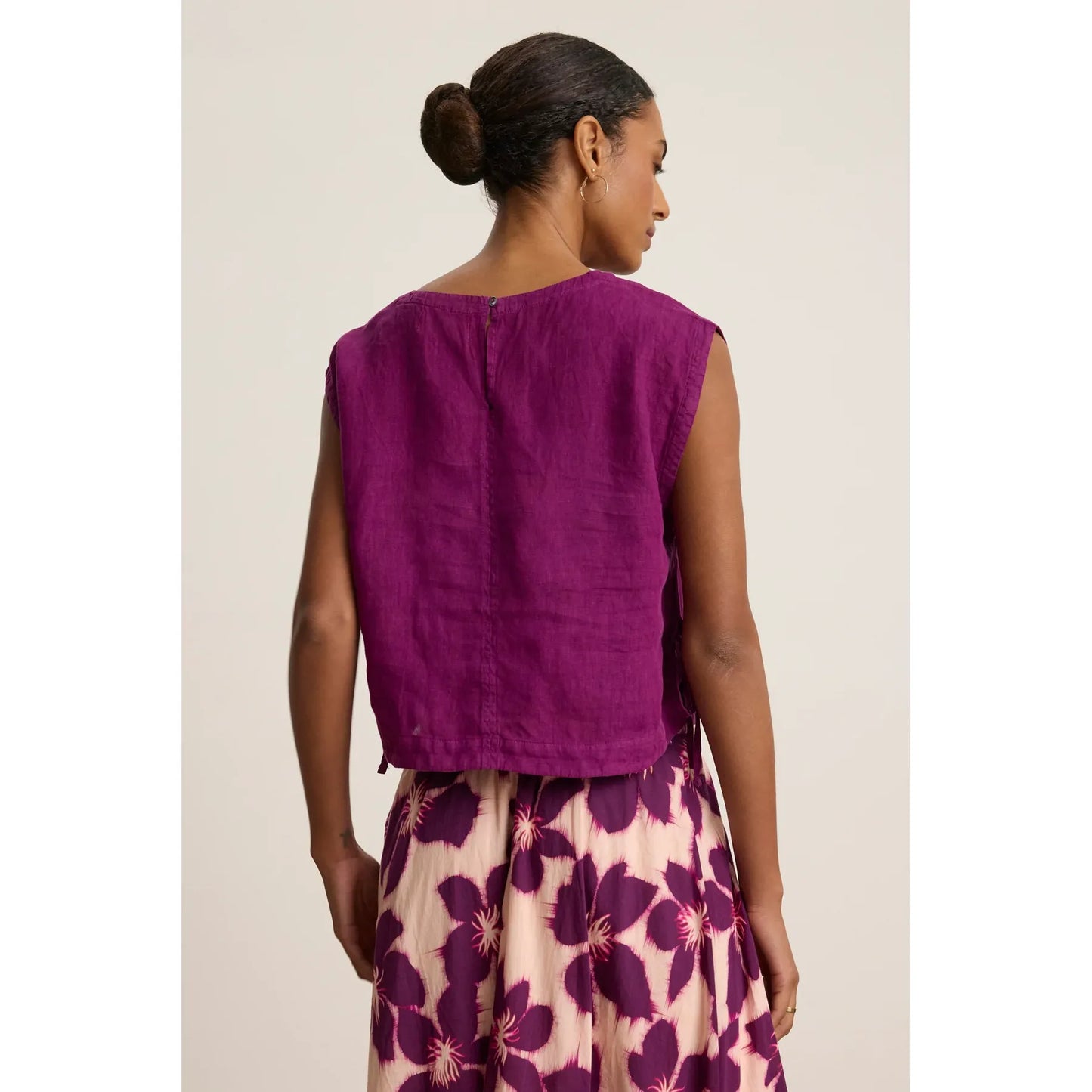 Velvet Purple Linen Top