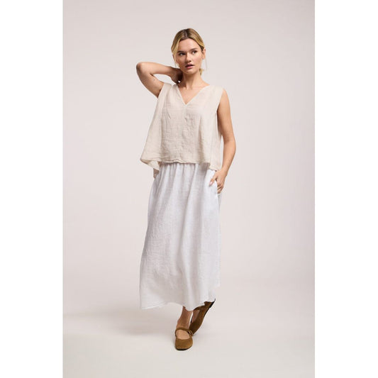 Velvet by Graham and Spencer Renna Linen Top in Cobble