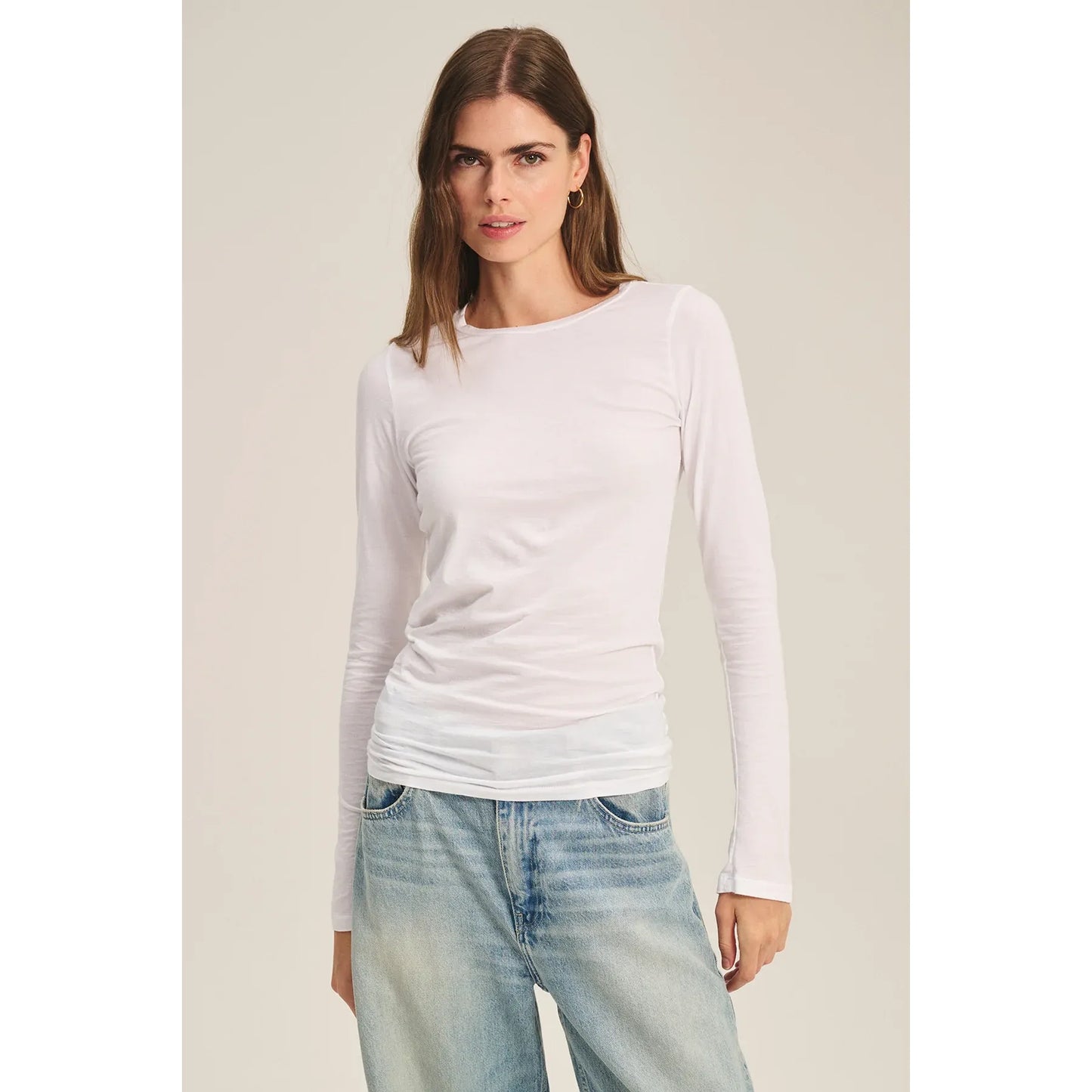 Velvet by Graham & Spencer Zofina Guazy Whisper Fitted Tee in White