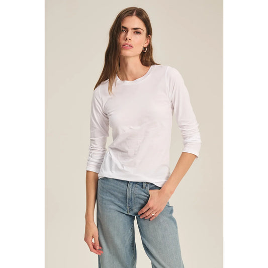 Velvet by Graham & Spencer Zofina Guazy Whisper Fitted Tee in White