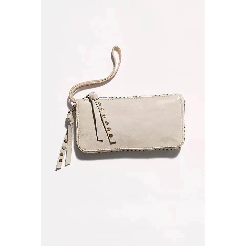 Free People Distressed Wallet in Cream