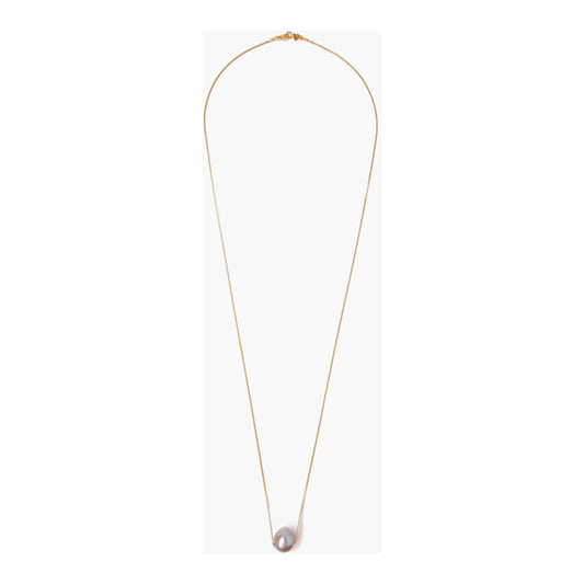 Chan Luu Grey Pearl Long Floating Necklace NG-13511-GREY-PEARL