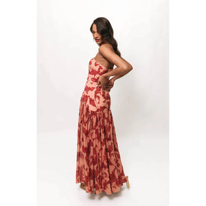 Hutch Carmel Dress in Baroque Swirling Leaves