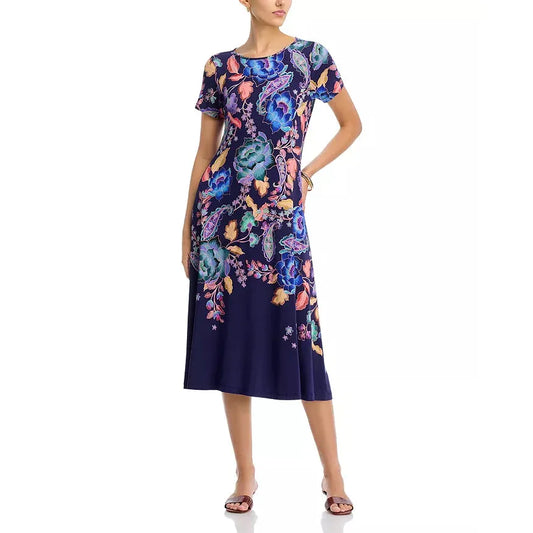 Johnny Was Janie Favorite Boatneck Cap Sleeve Dress