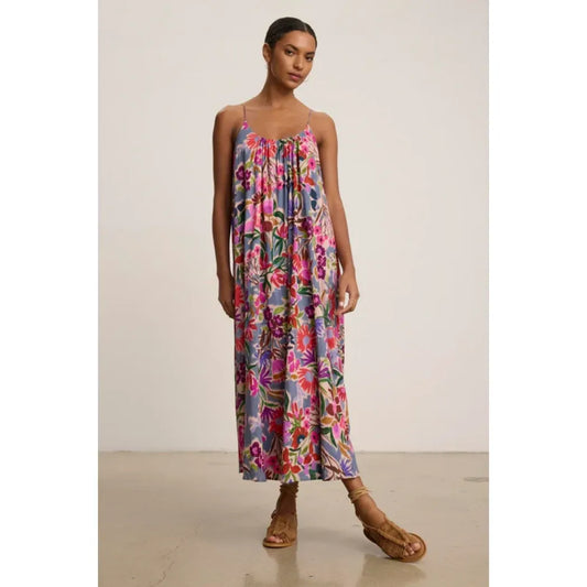 Consignment062 Velvet by Graham & Spencer Printed Voile Alexa Dress in Tahiti