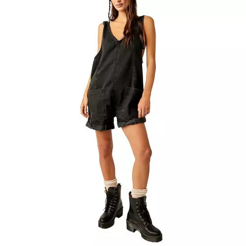 Free People High Roller Shortall in Black