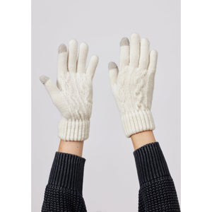 Hat Attack Frosty Touch Gloves in Ivory