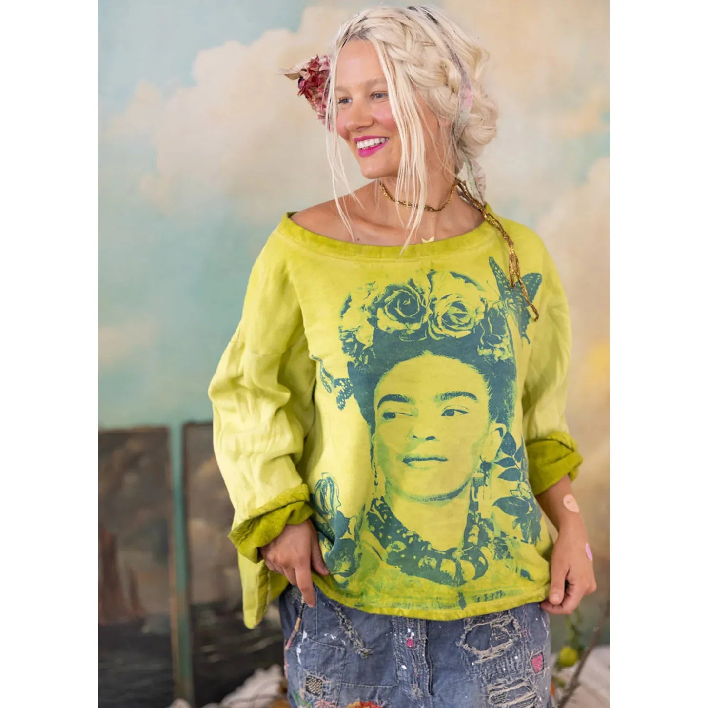 Magnolia Pearl Frida Hermosa Sweatshirt in Sunshine 2432