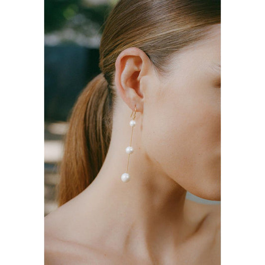Chan Luu Tiered Floating Pearl Earrings