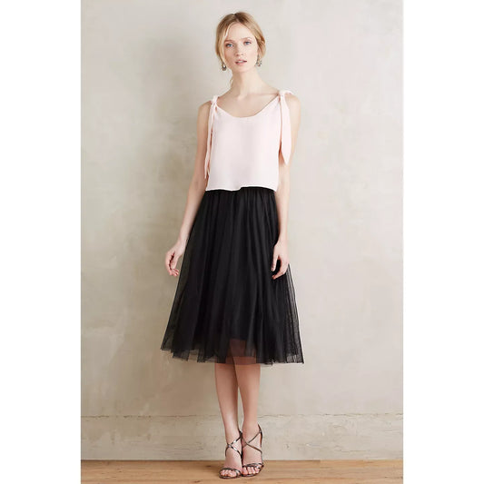 Bailey 44 by Anthropologie Tulle Midi Skirt in Black