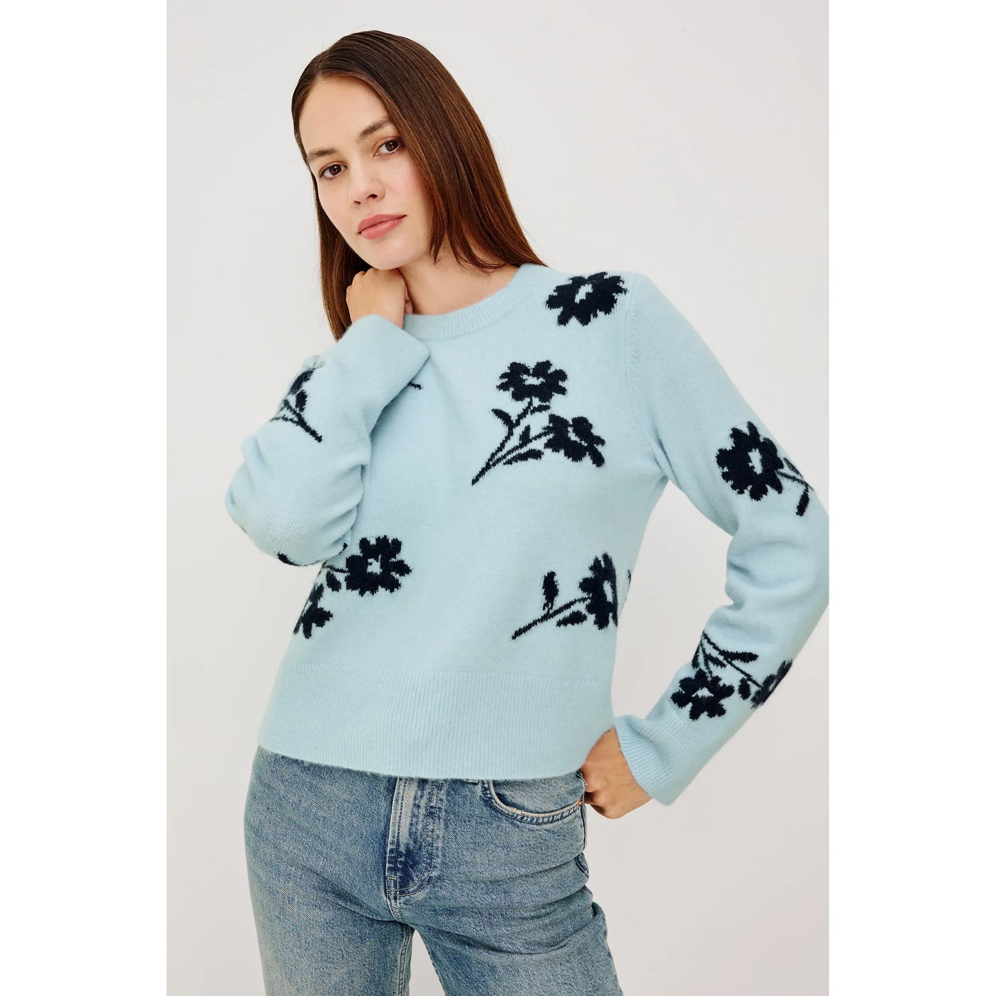Rails Anise Sweater in WInter Blue Floral