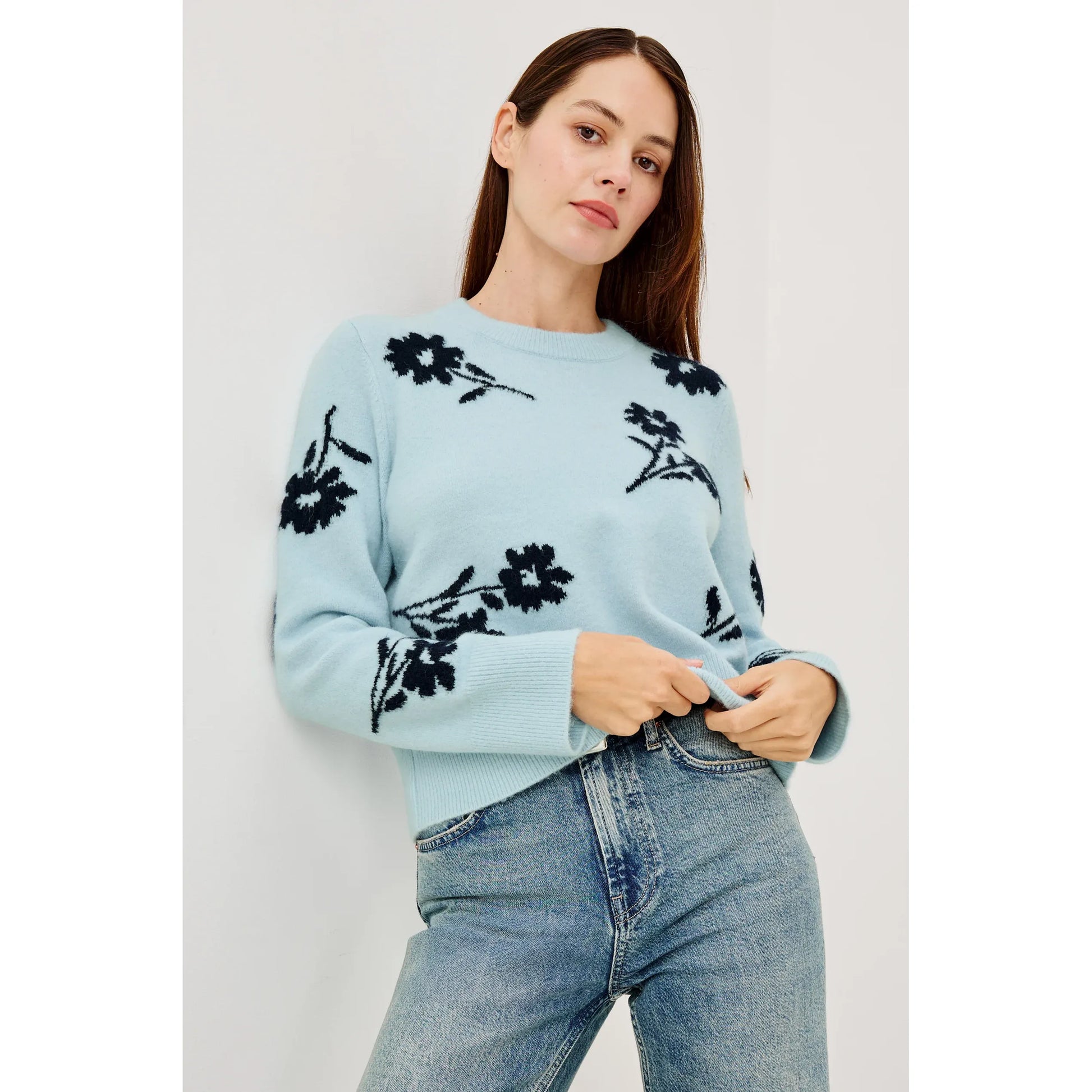 Rails Anise Sweater in WInter Blue Floral