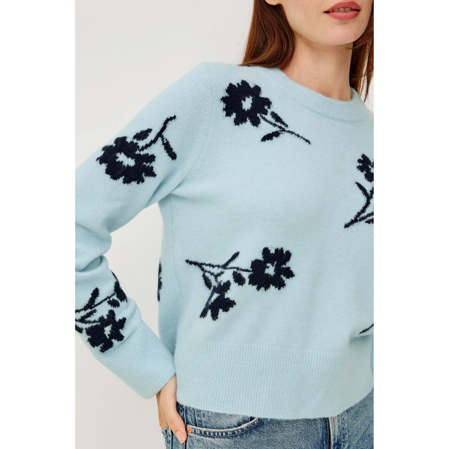Rails Anise Sweater in WInter Blue Floral