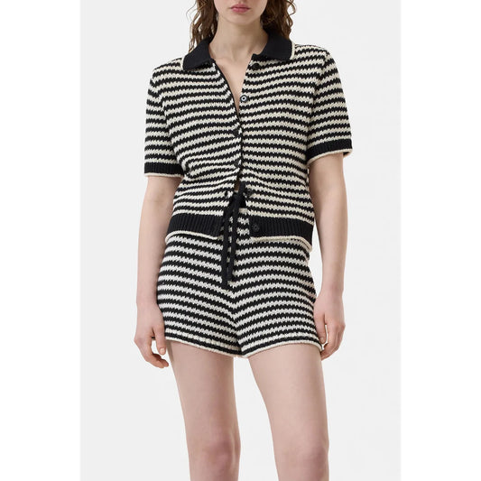 CLOSED Knitted Organic Cotton Cardigan in Black