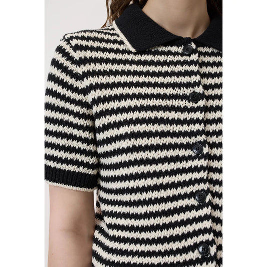 CLOSED Knitted Organic Cotton Cardigan in Black