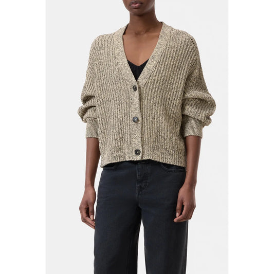 CLOSED Cardigan in Mouline Yarn in Desert Beige
