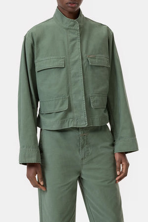 Closed Cotton Utility Jacket in Matcha Green