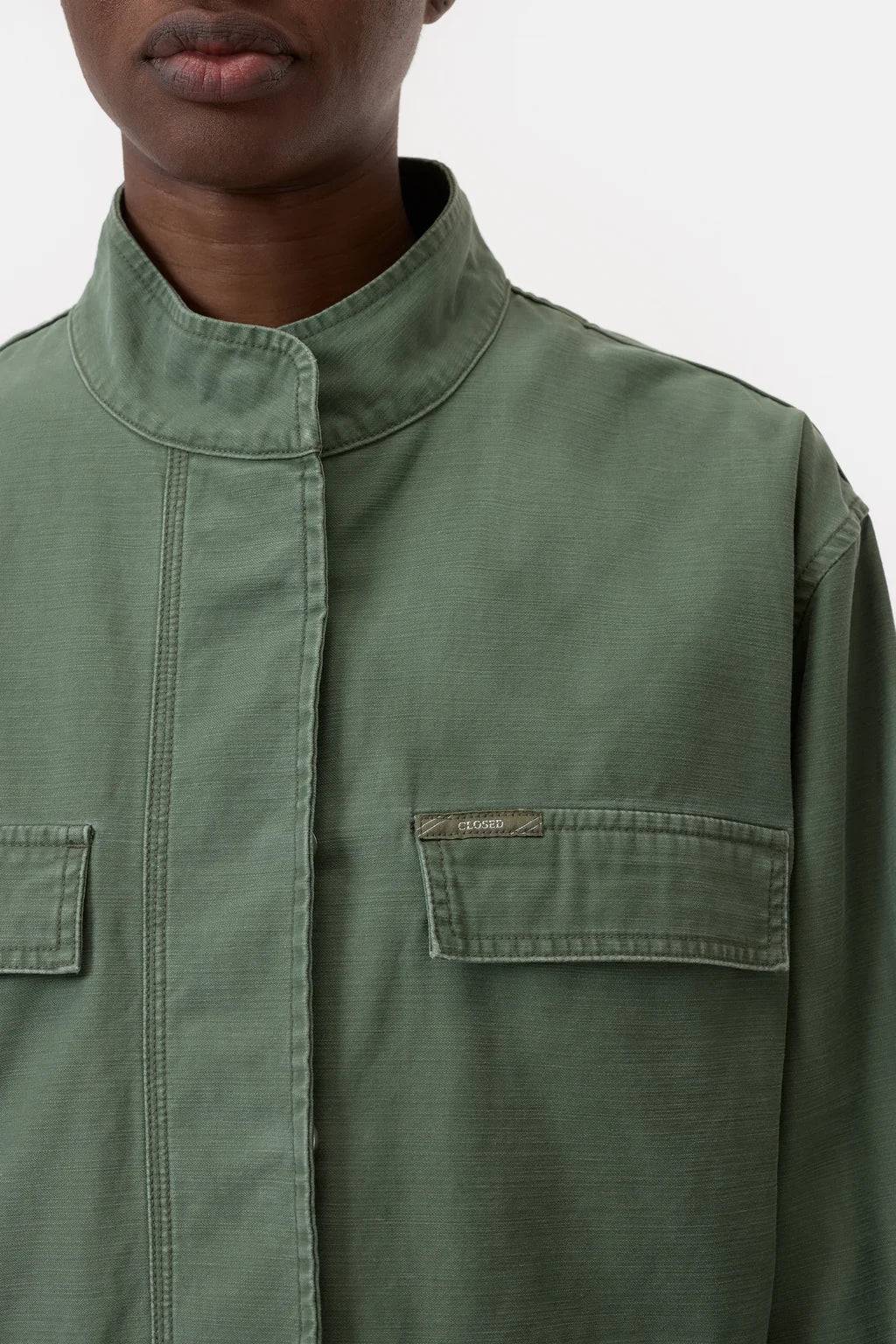 Closed Cotton Utility Jacket in Matcha Green