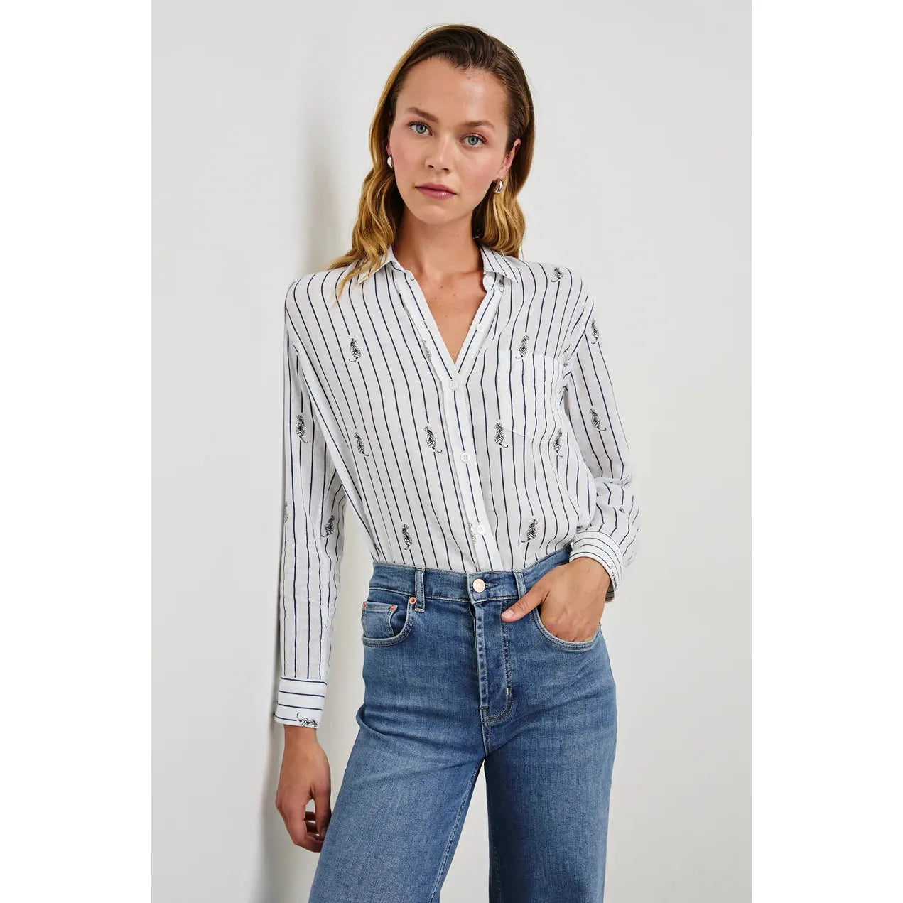 Rails Charli Shirt in Navy Striped Tigers