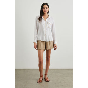 Rails Charli Shirt in White Blanket Stitch