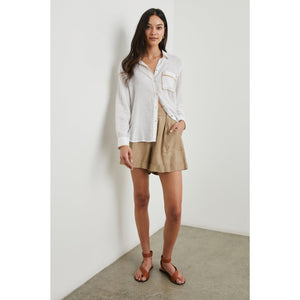 Rails Charli Shirt in White Blanket Stitch