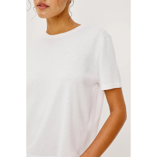 Rails Cotton Cashmere T-Shirt in White
