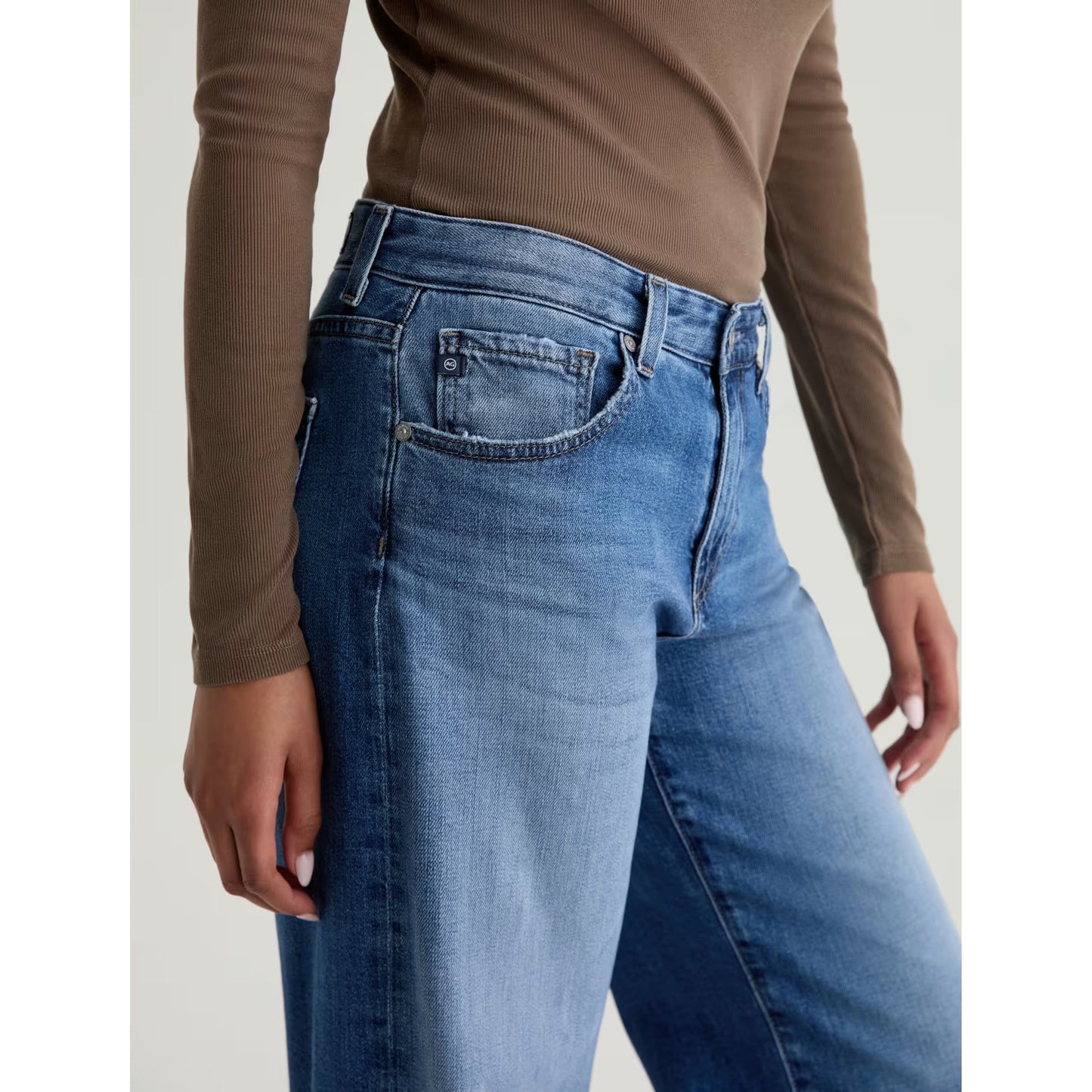AG Jeans Adria Low Rise Wide Leg in Headline