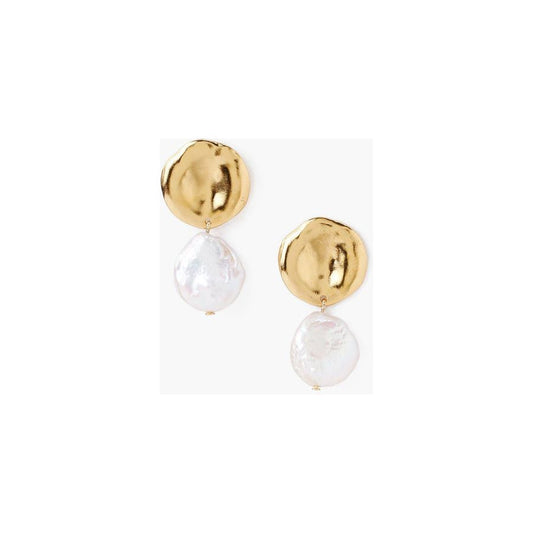 Chan Luu Two Tiered White Keshi Pearl Earrings