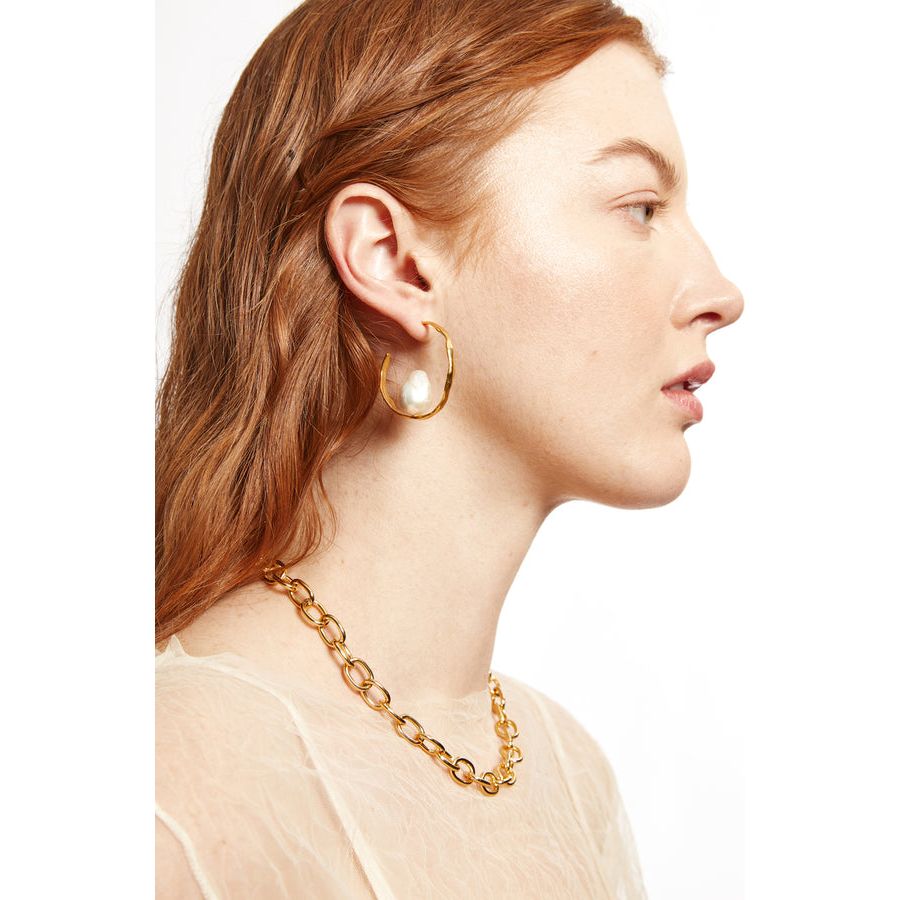 Chan Luu Selene Hoop Earrings Yellow Gold