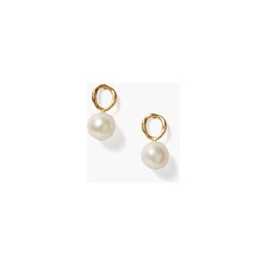 Chan Luu Globe Stud Earrings White Pearl