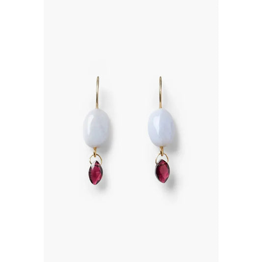 Chan Luu Jelly Bean Earrings Blue Lace Agate