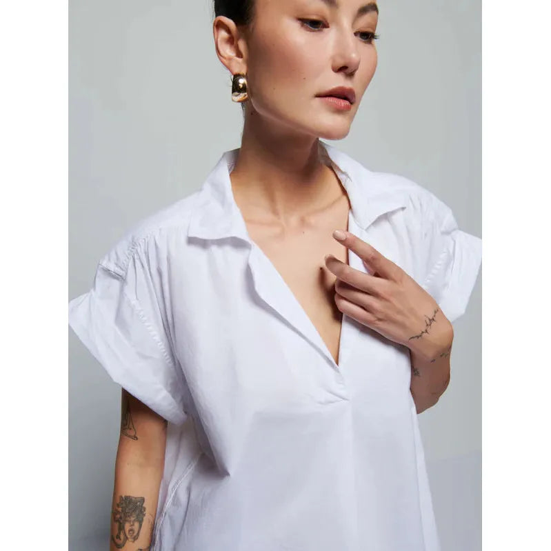 Nation Elliot Blouse in Optic White