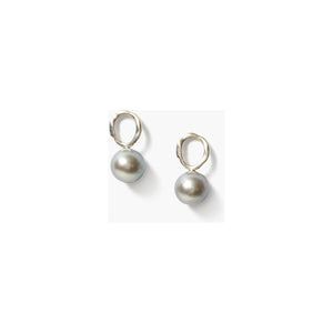 Chan Luu Globe Stud Earrings Grey Pearl