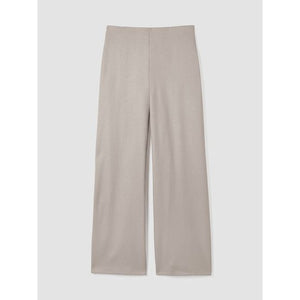 Eileen Fisher Felted Wool Jersey Wide-Leg Pant in Dove