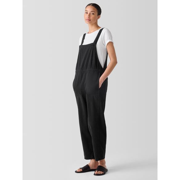 Eileen Fisher Garment-Dyed Utilit Organic Cotton Overalls