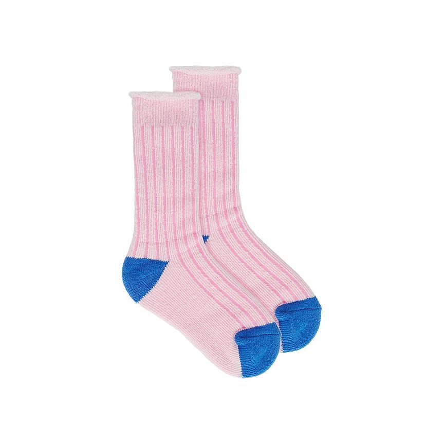 Free People Plush Inside Out Crew Socks in Bubblegum