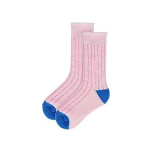 Free People Plush Inside Out Crew Socks in Bubblegum