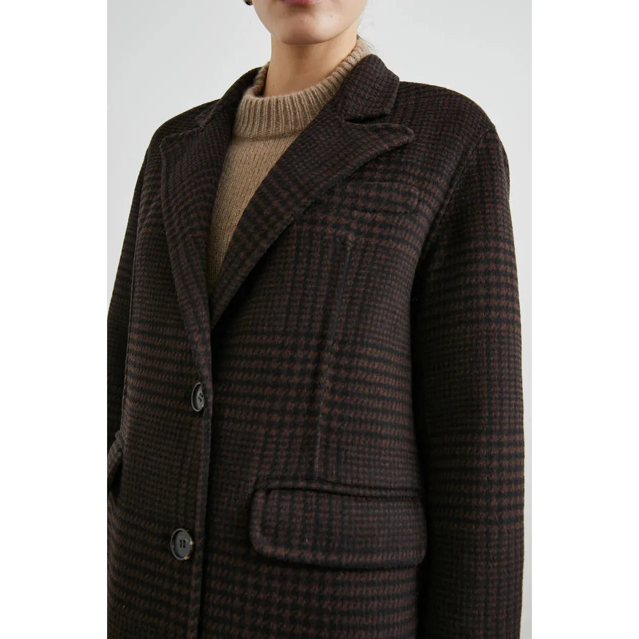 Rails Gallery Coat in Espresso Houndstooth