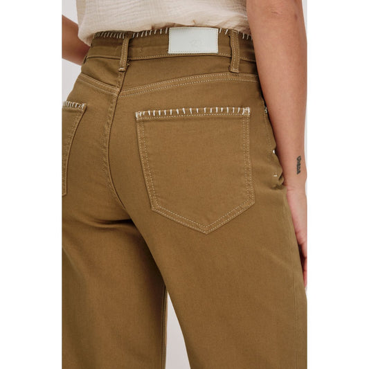 Rails Getty Crop Wide Leg in Safari Embroidered