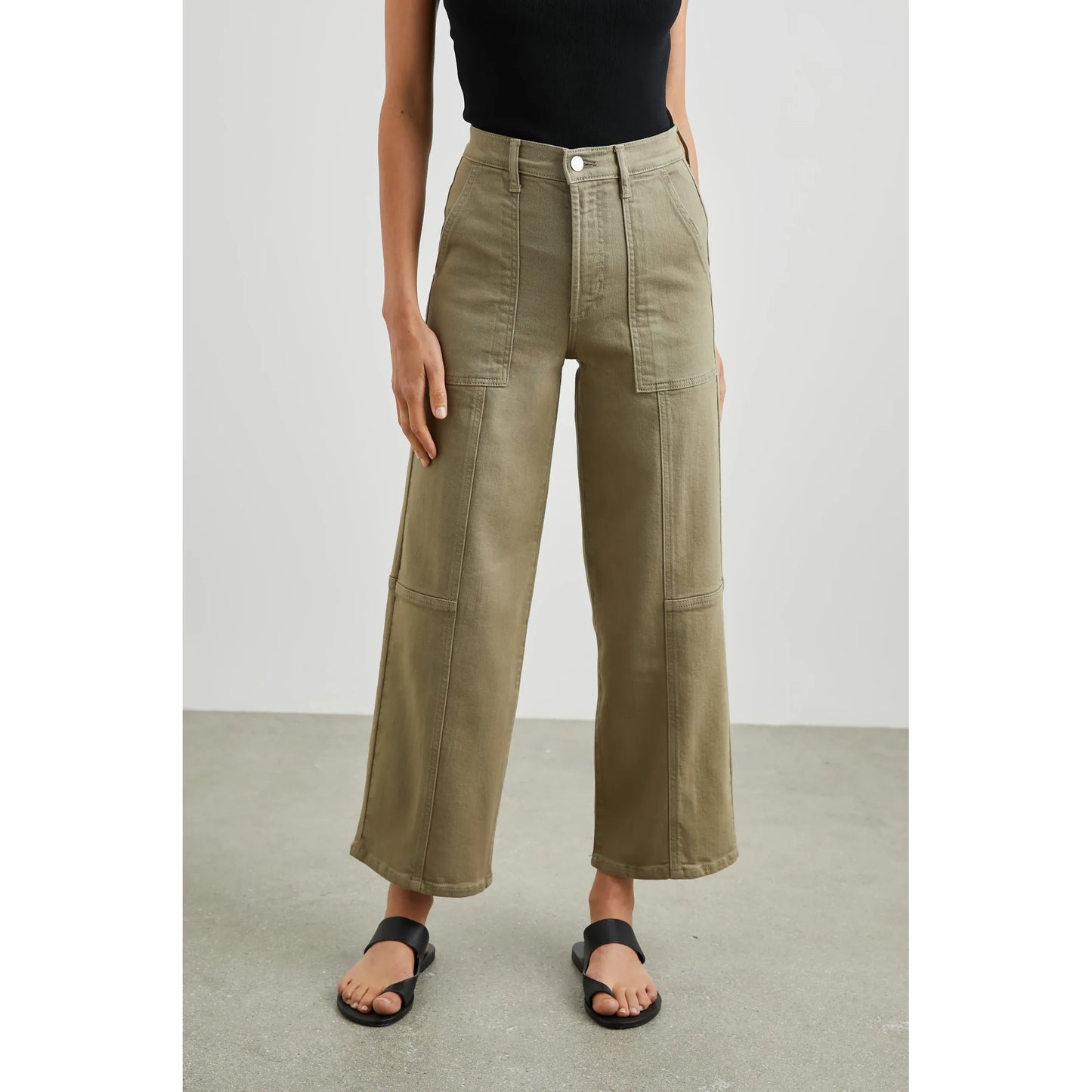 Rails Getty Crop Wide Leg in Washed Olive