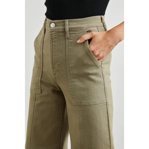 Rails Getty Cropped Utility Wide Leg Pant in Olive