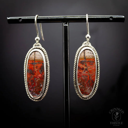 Crooked Thistle Crazy Lace Agate Earrings
