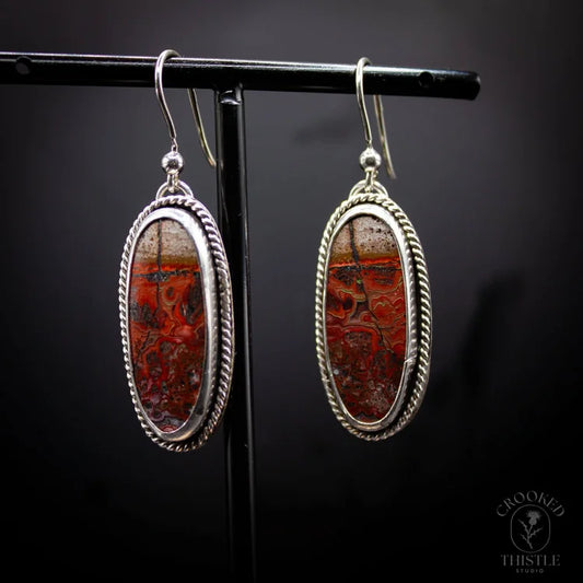 Crooked Thistle Crazy Lace Agate Earrings