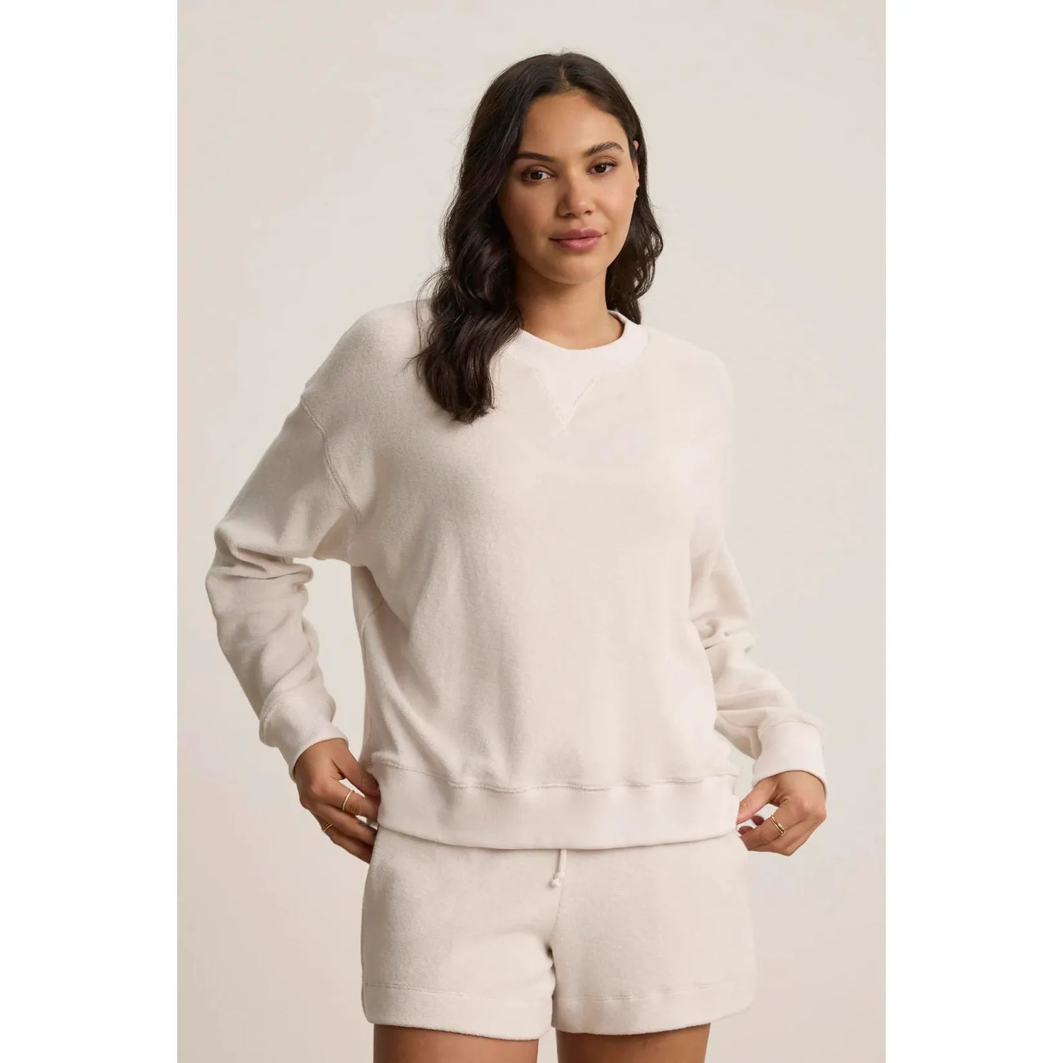 Velvet by Graham & Spencer Ica Sweatshirt in Bone