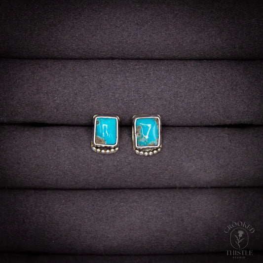 Crooked Thistle Turquoise Stud Earrings