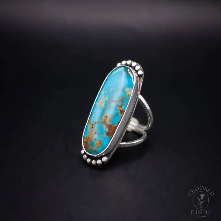 Crooked Thistle Vintage Turquoise Ring Size 7